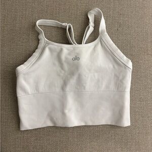 ALO Yoga White Crop Top